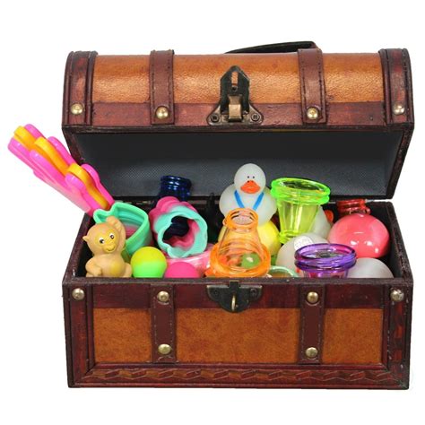 Decorative Gifts Leather Treasure Chest Full of Toys (Treasure Box and ...