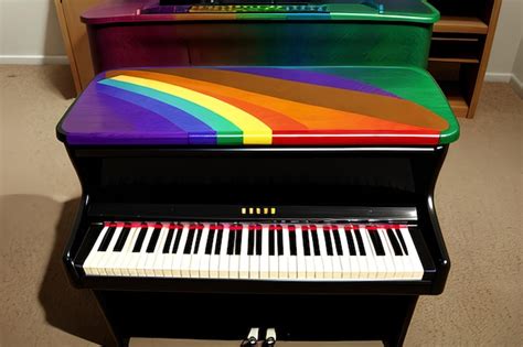 Premium AI Image | The Rainbow Piano