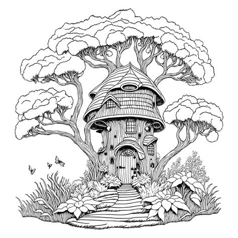 Treehouse Coloring Stock Illustrations – 70 Treehouse Coloring Stock ...