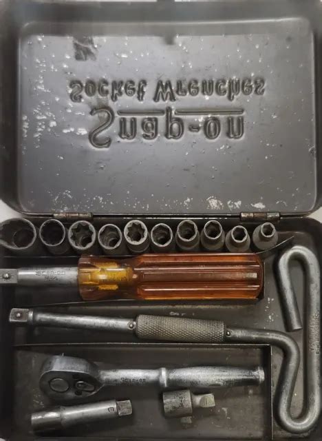 ANTIQUE VINTAGE COLLECTOR 1940's snap-on socket wrench set Made In The ...