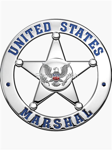 "U.S. Marshals Service - USMS Badge over Blue Velvet" Sticker for Sale ...