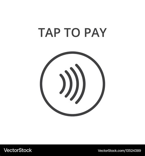 Contactless payment icon tap to pay concept Vector Image