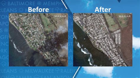 Before-and-after satellite images of Maui after deadly wind-driven ...