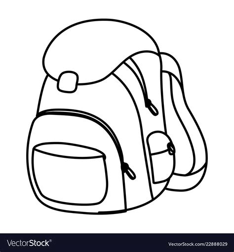 School backpack cartoon Royalty Free Vector Image