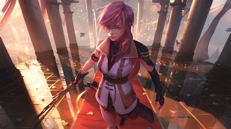 2048x1152 Titular Protagonist Lightning From The Game Final Fantasy ...