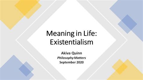 Meaning in Life: Existentialism - YouTube