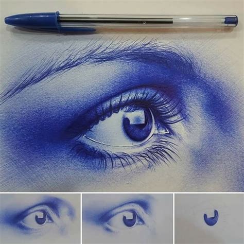 Biro Art, Painting & Drawing, Ballpoint Pen Art, Ballpoint Pen Drawing, Eye Drawing, Pen Art ...