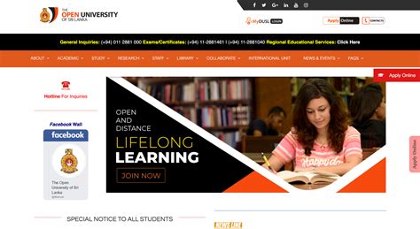 The Open University of Sri Lanka - Membership Site Inspiration