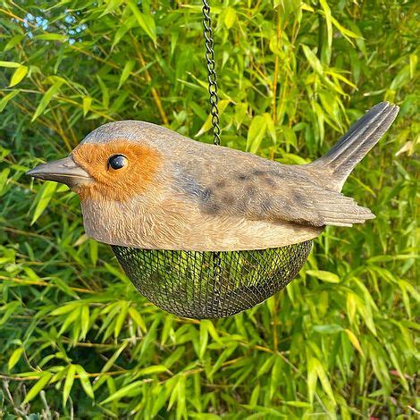 Robin Shaped Bird Feeder Hanging Garden Ornament | Thompson & Morgan