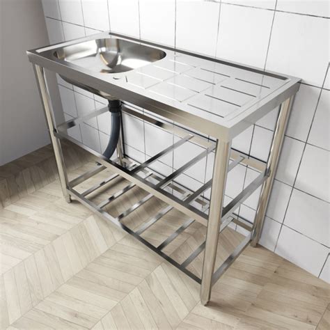 SUS304 Singki dapur Stainless Steel Sink rak dapur With Stand kitchen sink rack Set Basin sinki ...