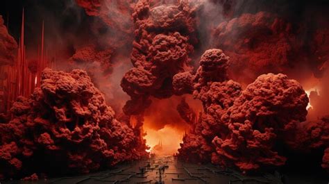 Premium AI Image | nuclear fallout effects armageddon bomb blast