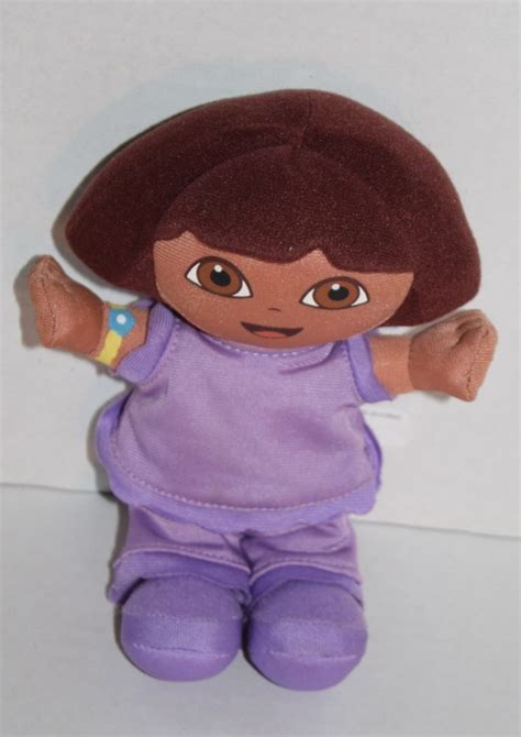 Fisher Price Dora the Explorer plush doll 2006 stuffed toy 8" Mattel purple Nick | Manhattan toy ...