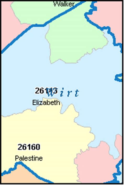 WIRT County, West Virginia Digital ZIP Code Map