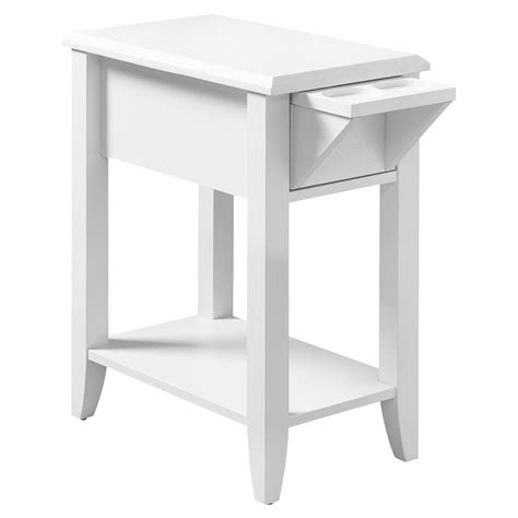 ACCENT TABLE - 24"H / WHITE WITH A GLASS HOLDER - Walmart.com - Walmart.com