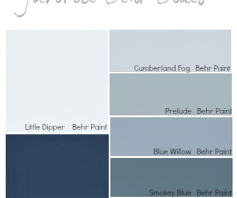 Blue Behr Paint Colors Chart