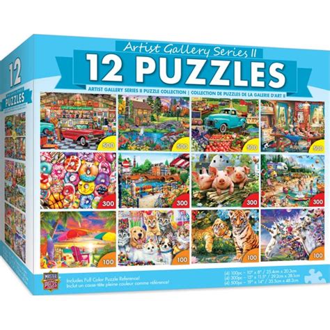 MasterPieces 12 Pack Jigsaw Puzzles - Artist Gallery 12-Pack Bundle ...