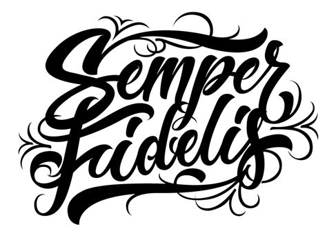 Semper Fidelis, proyecto final Script Lettering | Domestika