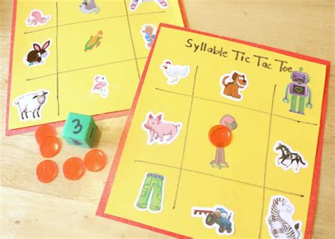 Counting Syllables Tic Tac Toe Game | School Time Snippets