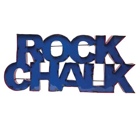 Rock Chalk Metal Wall Decor