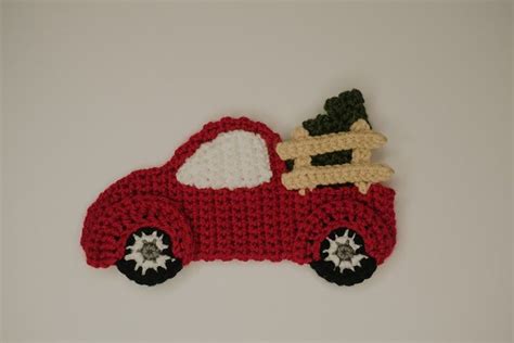 Free Crochet Pattern For The Christmas Truck Applique | Christmas applique patterns, Crochet ...