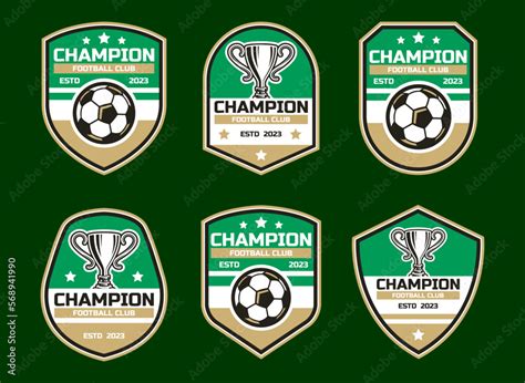 Football and soccer college vector logo set template. Set of soccer ...