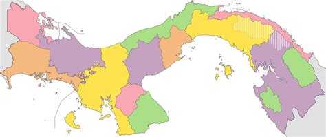 mapa-de-panama.blogspot.com: Mapa de Panamá division politica con colores