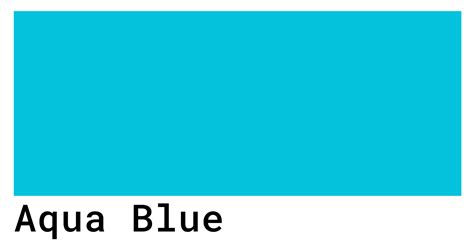 Aqua Blue Color Codes - The Hex, RGB and CMYK Values That You Need