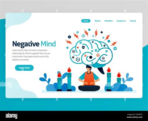 Illustration of negative mind. Meditation for healthy, healing, spiritual, relaxation, anti ...