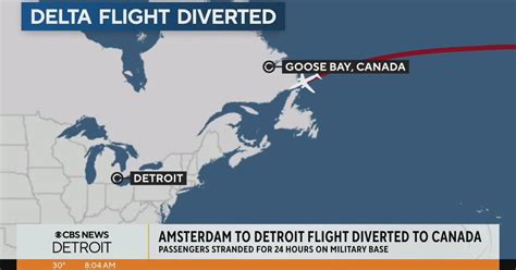 Delta flight to Detroit diverted to Canada over mechanical issue - CBS ...