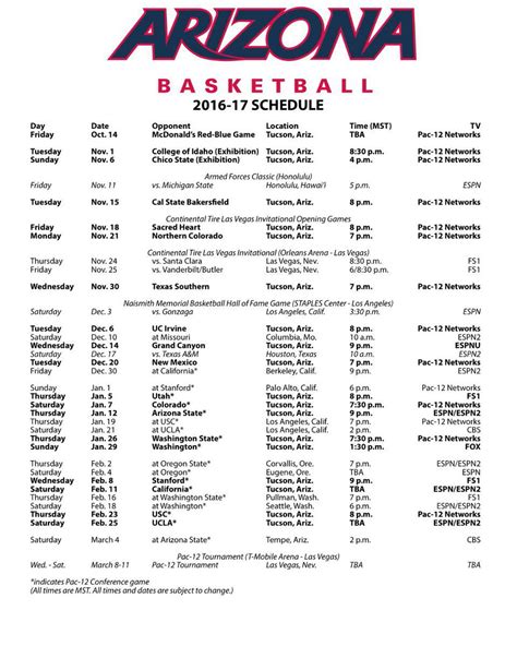 Arizona Basketball 2025 Schedule - Hilda Dulciana
