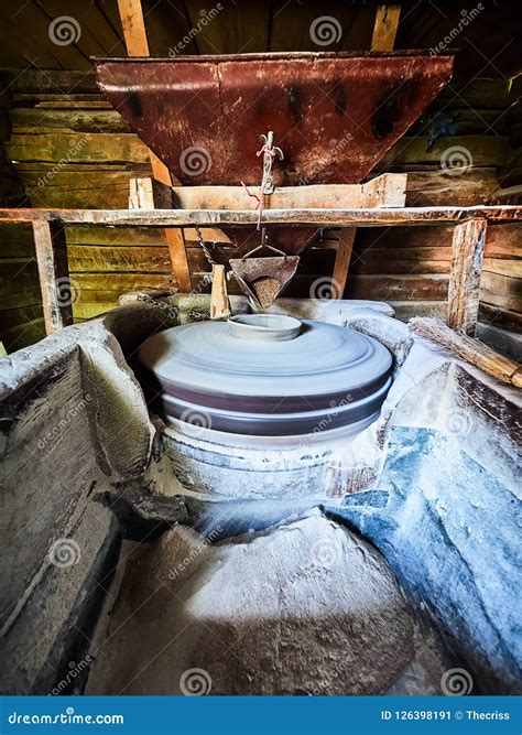 Traditional Water Mill for Grinding Wheat To Make Flour for Baking Bread in Eftimie Murgu ...