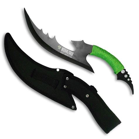 Curved Zombie Machete - Zombie Survival Weapons - Zombie Fantasy Knife