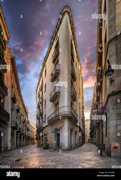 Apartment Building, Old Town, Barcelona, Spain Stock Photo, Royalty ...