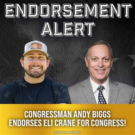 Congressman Andy Biggs Endorses Eli Crane - Eli Crane for Congress