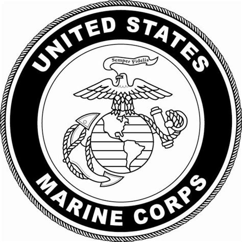 Usmc Logo Black And White