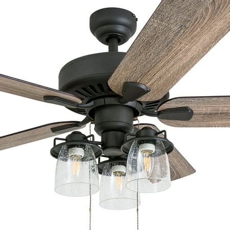 Prominence Home 50585-35 Briarcrest Farmhouse 52-Inch Aged Bronze Indoor Ceiling Fan with 5 ...