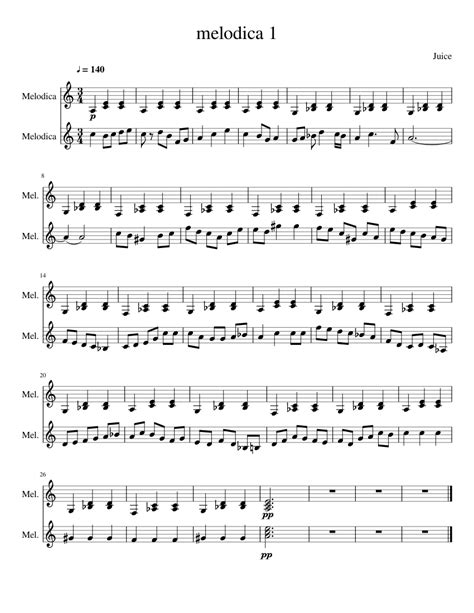 melodica 1 Sheet music for Melodica (Woodwind Duet) | Download and ...