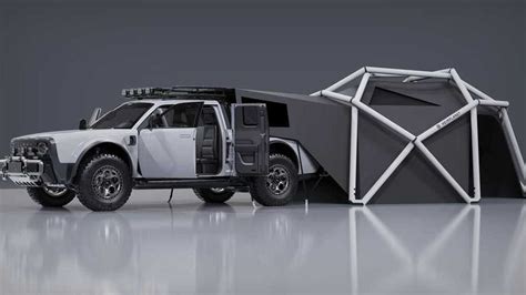 Alpha Motors Unveils Sweet Camping Set Up For Its Wolf+ EV Pickup