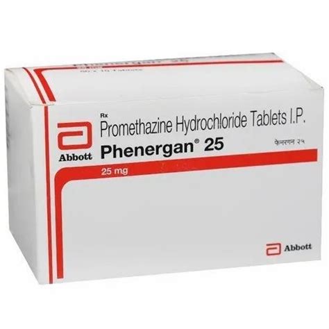 Promethazine (25mg) Phenergan, Packaging Type: Tablet, Packaging Size ...