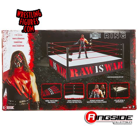 WWE Attitude Era Real Scale Wrestling Ring Playset W/ Kane Ultimate ...