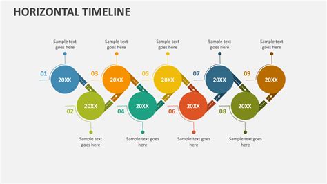 Horizontal Timeline PowerPoint Presentation Slides - PPT Template