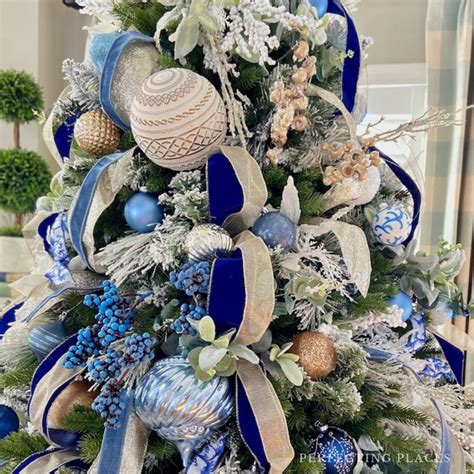 Our Blue and White Color Scheme for Christmas - Perfecting Places