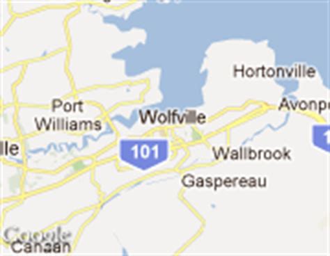 Mileage Distance Route and Time Calculator for Hotels and Accommodations Wolfville Nova Scotia ...