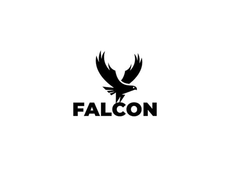 Premium Vector | Simple Black and White Falcon Logo Design Template