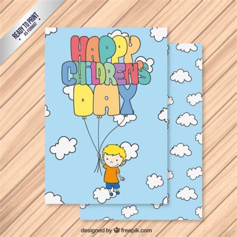 Free Vector | Children day card