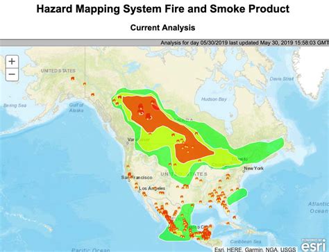 Maps: wildfire smoke conditions and forecast - Wildfire Today