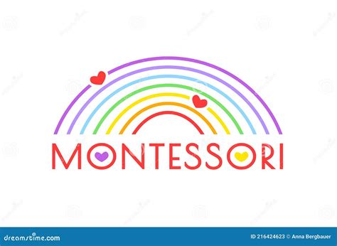 Montessori Logotype. Public School and Kindergarten Logo Stock Vector ...