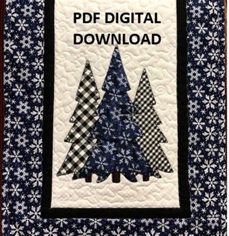 Winter Trees Table Runner Pattern PDF - Etsy