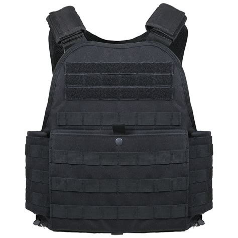 Black Plate Carrier Tactical Vest | Black MOLLE Vest