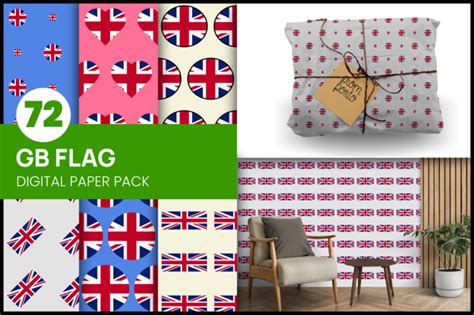 GB Flag Wrapping Paper Graphic by fromporto · Creative Fabrica